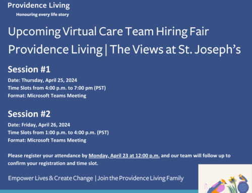 Providence Living Virtual Hiring Fair – Care Team